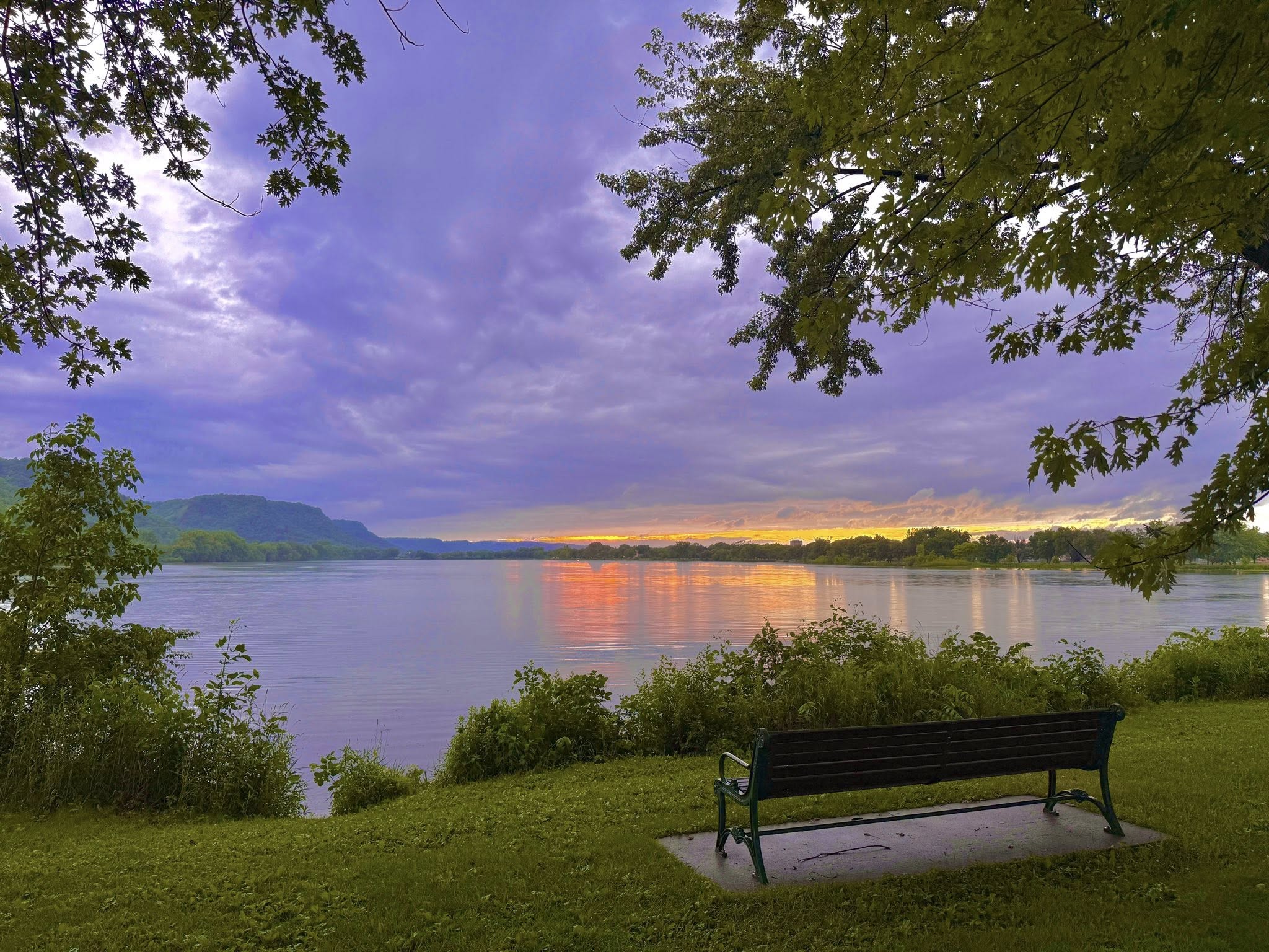 Mississippi River at sunset